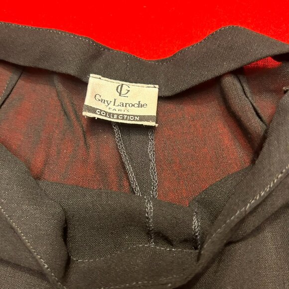 Guy Laroche Paris Collection Sheer Black 2-Piece Tunic & Pants Set Size 10 - Picture 9 of 9